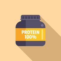 Protein powder icon flat vector. Food nutrient vector