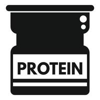 proteína vaso icono sencillo vector. comida nutritivo vector