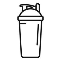 Protein shaker icon outline vector. Food nutrition vector