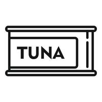 Tuna fish can icon outline vector. Food protein vector