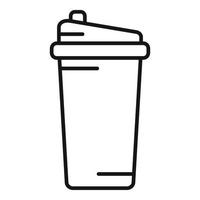 Sport shaker icon outline vector. Food protein vector