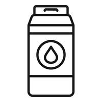 Milk pack icon outline vector. Food protein vector
