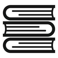 Book stack icon simple vector. Digital business vector