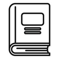 Study book icon outline vector. Business research vector