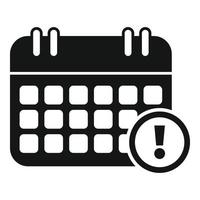 ocupado calendario icono sencillo vector. prisa trabajo vector