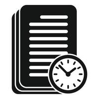 Fast documents icon simple vector. Rush job vector