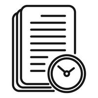 Fast documents icon outline vector. Rush job vector