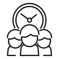Work group icon outline vector. Rush job vector