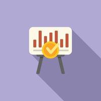 Market studies icon flat vector. Digital business vector