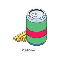 Cold Drink Vector Isometric Icons. Simple stock illustration stock