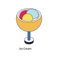 Ice Cream Vector Isometric Icons. Simple stock illustration stock