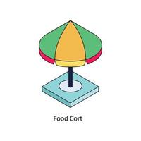 Food Cort  Vector Isometric Icons. Simple stock illustration stock