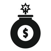 Money bomb icon simple vector. Business policy vector