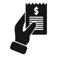 Payment bill icon simple vector. Risk of liability vector