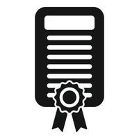 Security certificate icon simple vector. Business policy vector