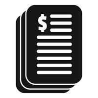 Finance papers icon simple vector. Business risk vector