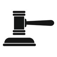 Judge gavel icon simple vector. Policy liability vector