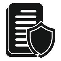 Secured papers icon simple vector. Business policy vector