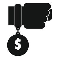 Money liability icon simple vector. Business risk vector