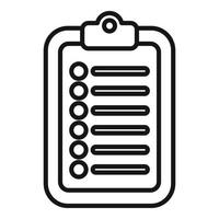 Clipboard injury icon outline vector. Business policy vector