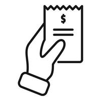 Payment bill icon outline vector. Risk of liability vector