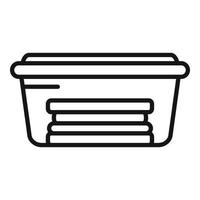 Sandwich box icon outline vector. School food vector