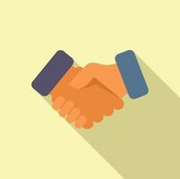 Business handshake icon flat vector. Policy risk vector