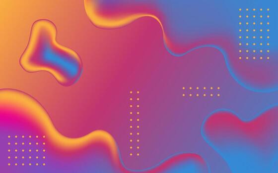 Liquid color background with fluid gradient shapes composition. Futuristic design template. vector