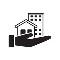 Property icon in black design vector