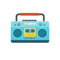 boombox vector ilustración en plano estilo aislado en blanco antecedentes