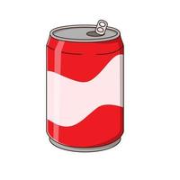Soda can vector illustration in  cartoon style