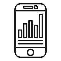 Phone online report icon outline vector. Business document vector
