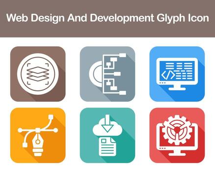 Web Design And Development Vector Icon Set