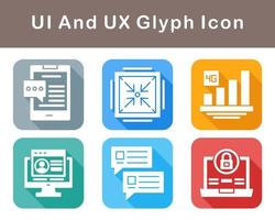 ui y ux vector icono conjunto