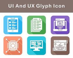 ui y ux vector icono conjunto