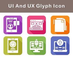 ui y ux vector icono conjunto