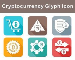 Bitcoin And Cryptocurrency Vector Icon Set