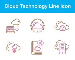 Cloud Technology Vector Icon Set