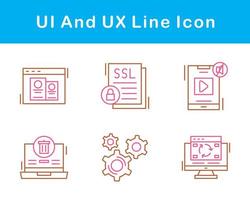 ui y ux vector icono conjunto