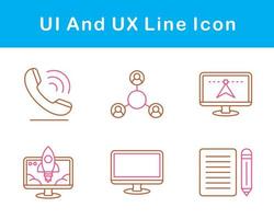 ui y ux vector icono conjunto