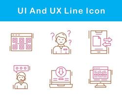 ui y ux vector icono conjunto