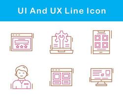 ui y ux vector icono conjunto