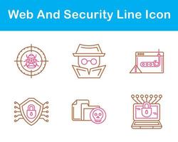 web y seguridad vector icono conjunto