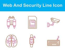 web y seguridad vector icono conjunto