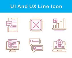 ui y ux vector icono conjunto