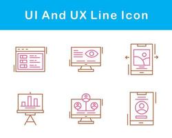 ui y ux vector icono conjunto