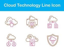 Cloud Technology Vector Icon Set