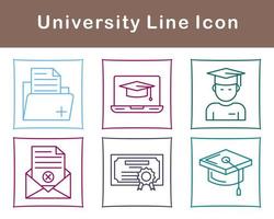 Universidad vector icono conjunto