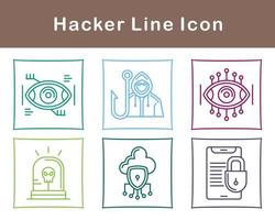 conjunto de iconos de vector de hacker