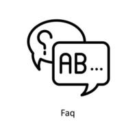 Faq Vector outline Icons. Simple stock illustration stock